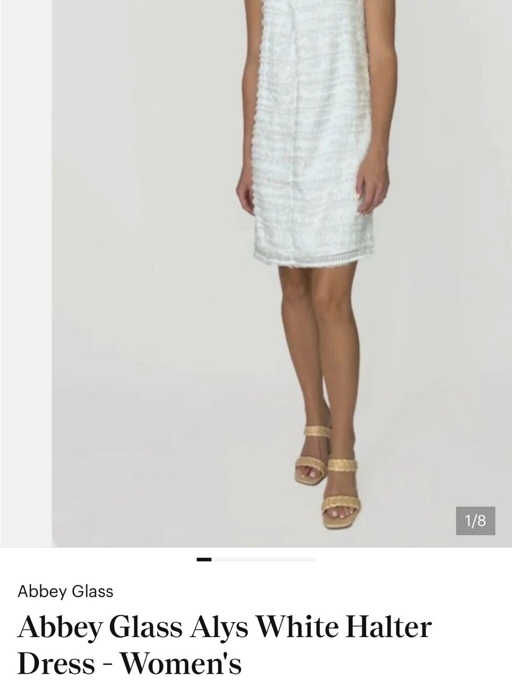 Abbey Glass Alys White Halter Mini Dress